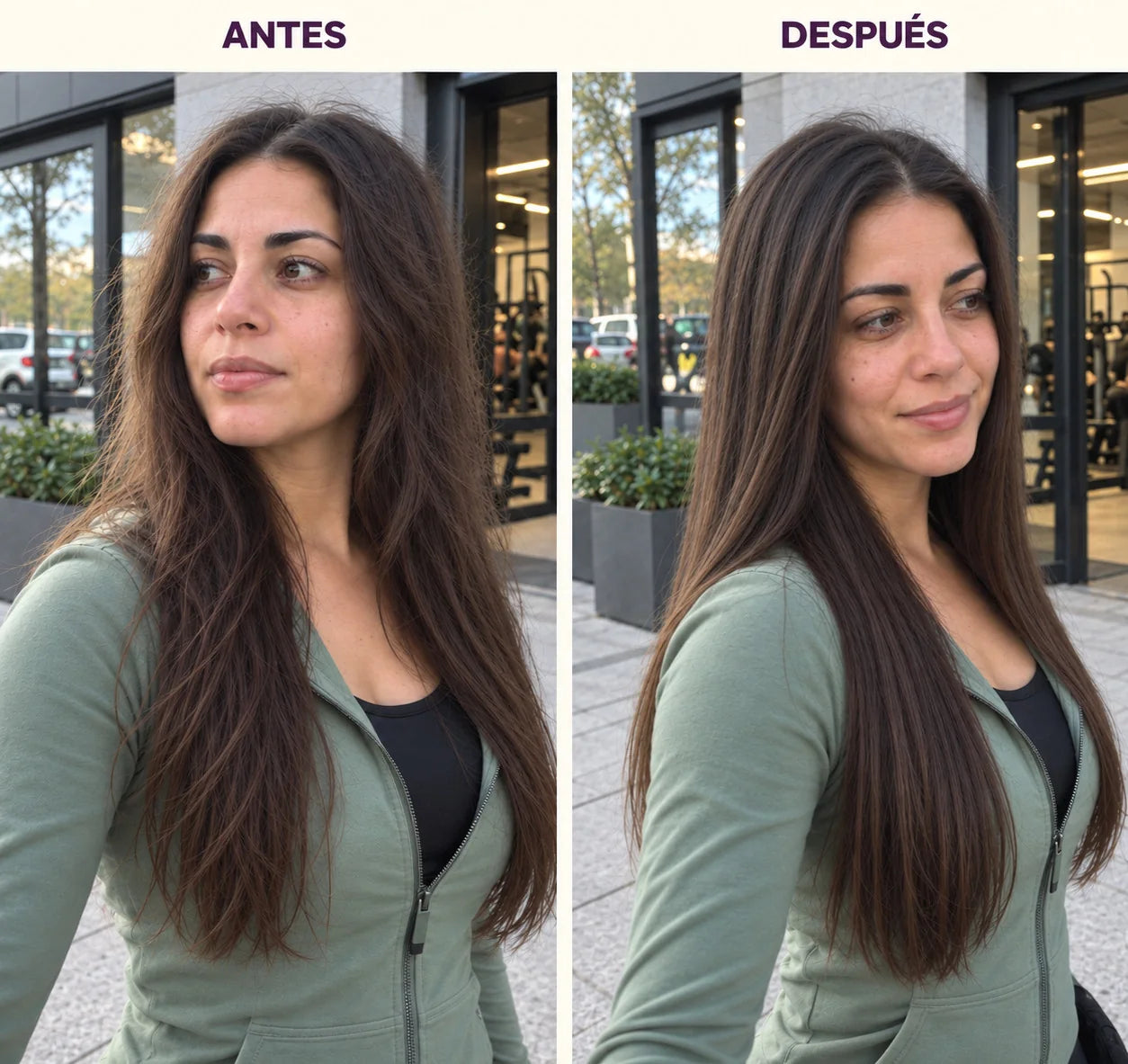 Comparativa de cabello antes y después 3